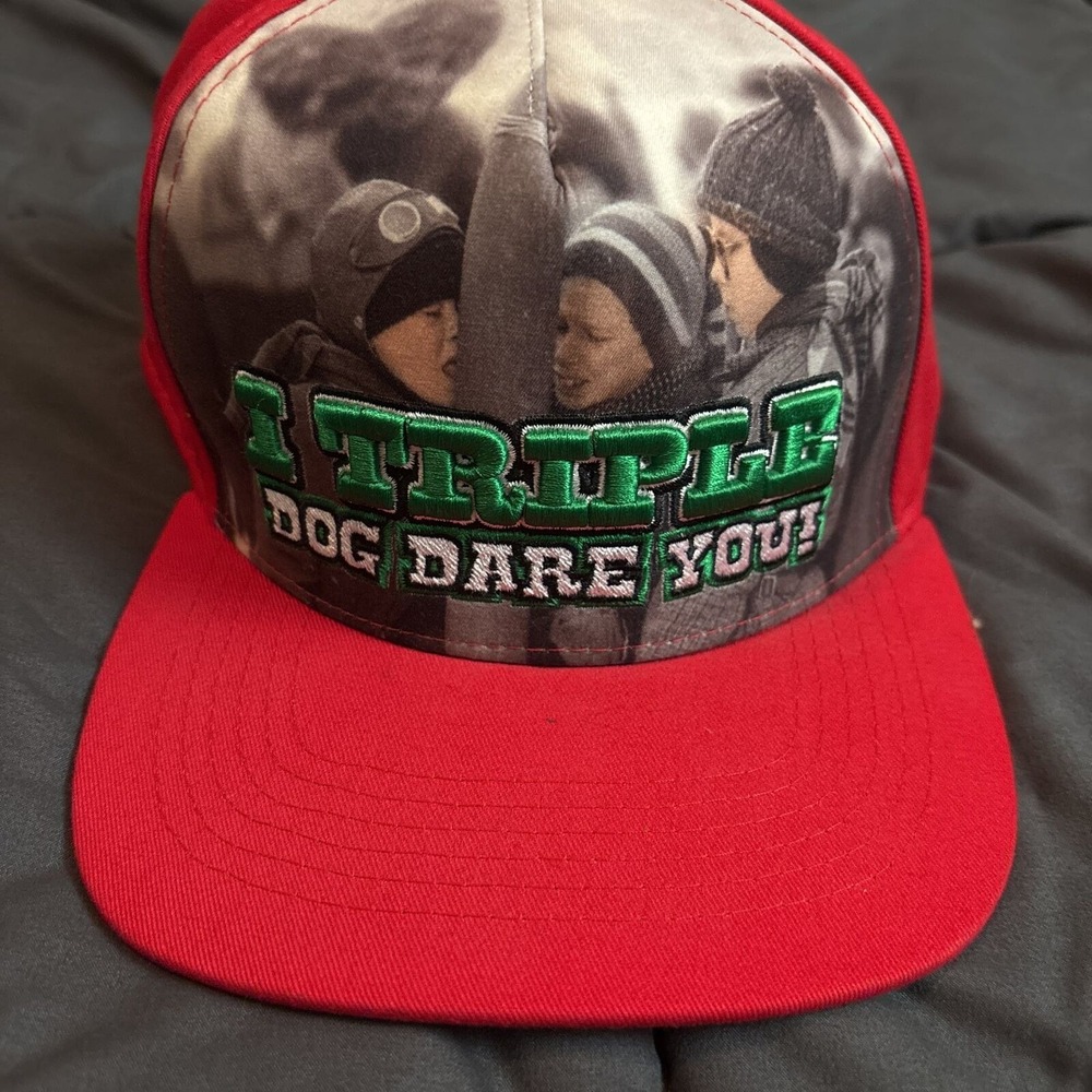 Red 'I‎ Triple Dog Dare You' Snapback Hat